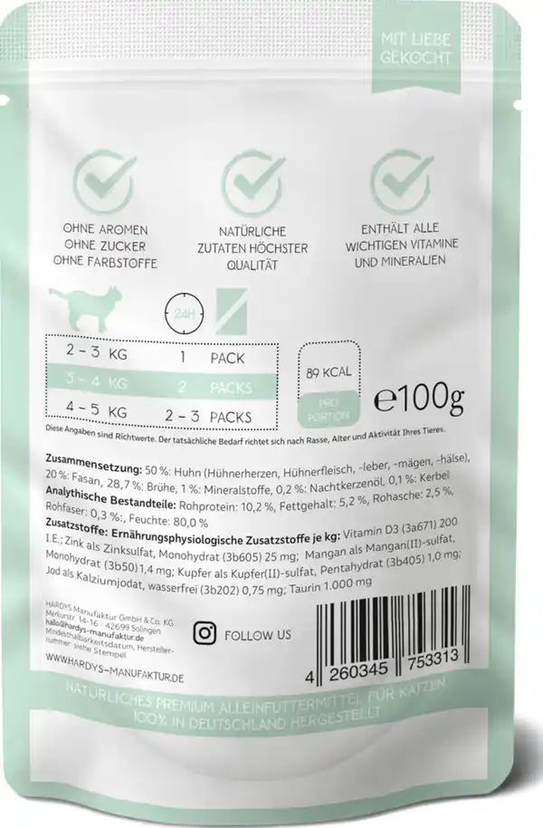 Bild 2 von HARDYS Manufaktur Love Affair Huhn & Fasan, 100 g