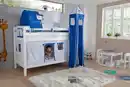 Bild 1 von Relita Etagenbett BENI Buche massiv weiß lackiert mit Textilset weiß/delfin