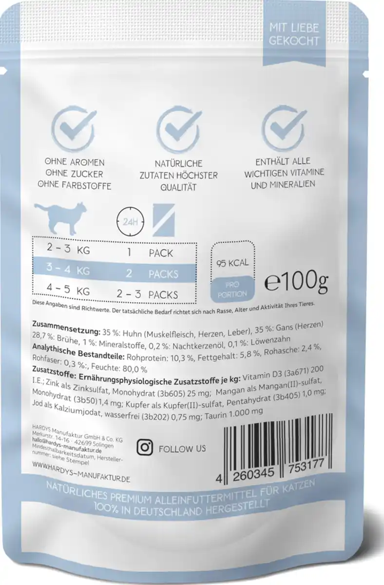 Bild 2 von HARDYS Manufaktur Love Affair Huhn & Gans, 100 g