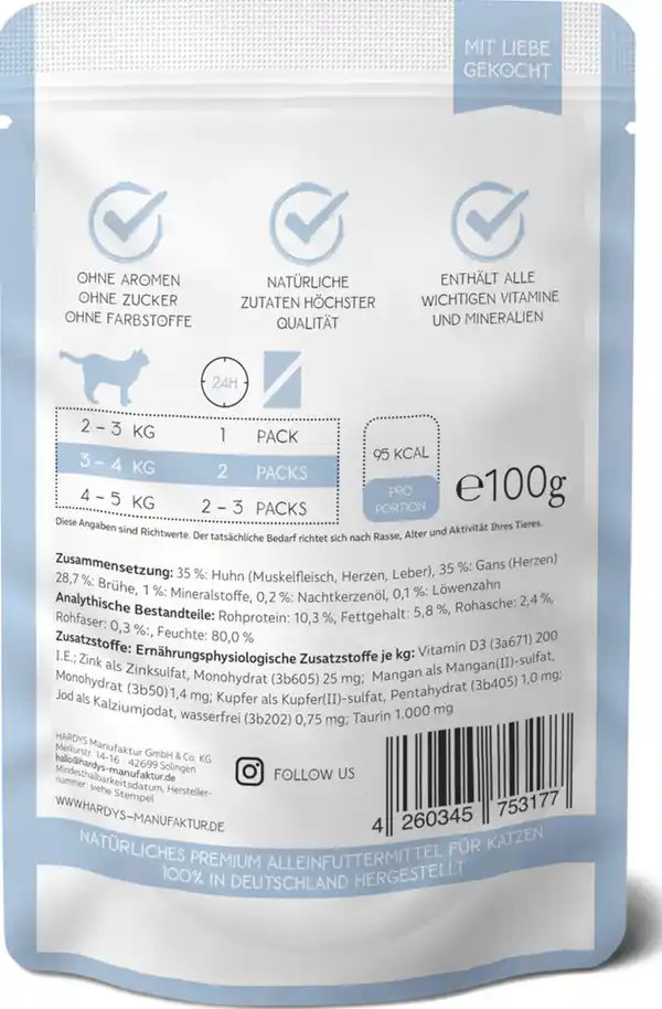 Bild 2 von HARDYS Manufaktur Love Affair Huhn & Gans, 100 g