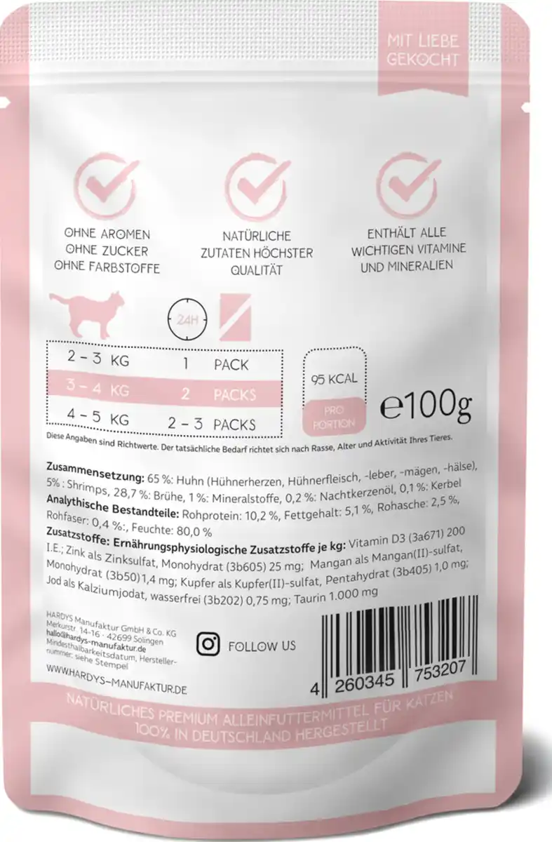Bild 2 von HARDYS Manufaktur Love Affair Huhn & Shrimps, 100 g