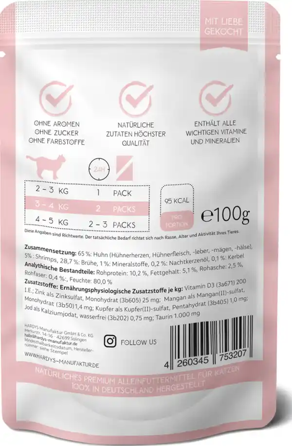 Bild 2 von HARDYS Manufaktur Love Affair Huhn & Shrimps, 100 g