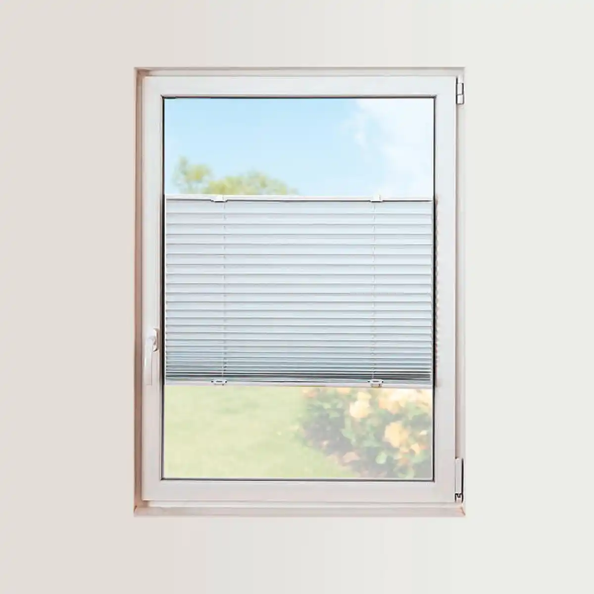 Bild 1 von Plissee mit Saugnapfbefestigung weiß 90 x 130 cm