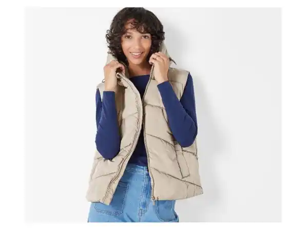 Bild 3 von esmara® Damen Steppweste, Kapuze mit Kordelzug