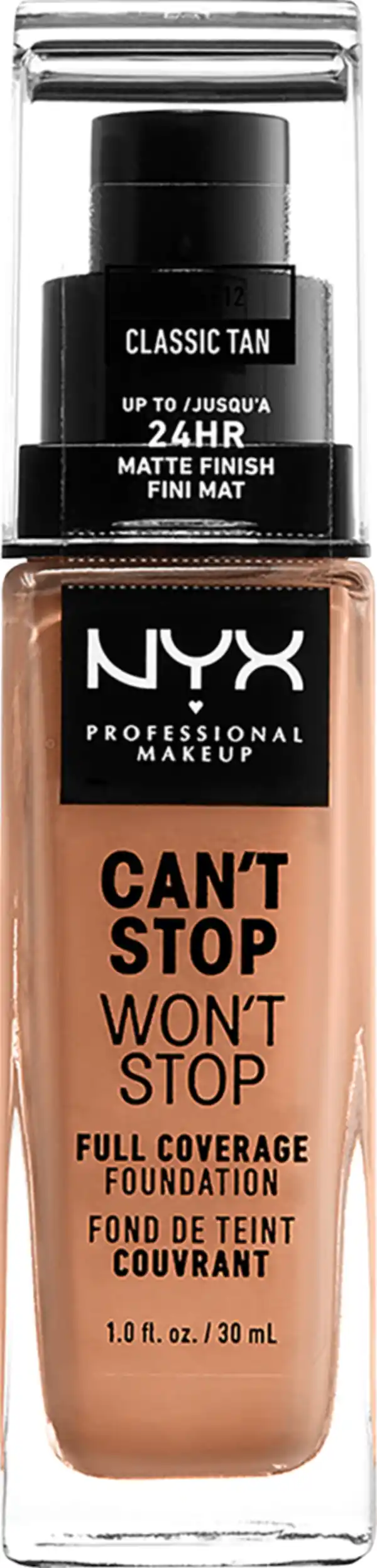 Bild 1 von NYX PROFESSIONAL MAKEUP Foundation Can't Stop Won't Stop 24-Hour Classic Tan 12