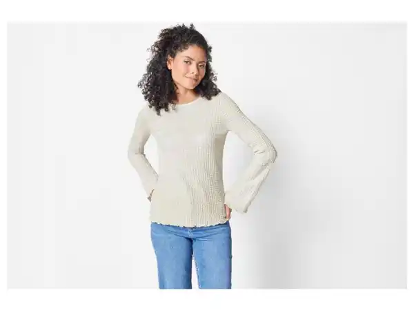 Bild 3 von esmara® Damen Langarmshirt, mit modischem Jacquard-Jersey