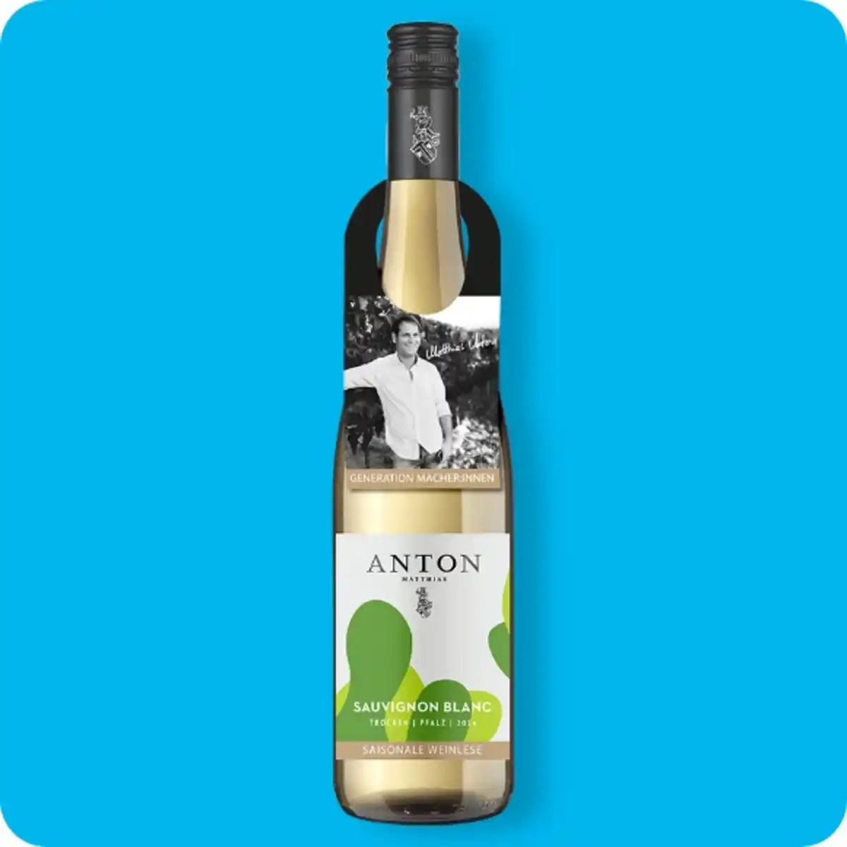 Bild 1 von Pfalz, trocken, 88+ Punkte im falstaff-Tasting, je 0,75-l-Flasche, l-Preis 4.25 2024 Matthias Anton – Sauvignon Blanc QbA