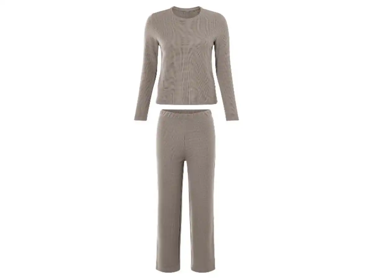 Bild 2 von esmara® Damen Pyjama, mit Waffelstruktur