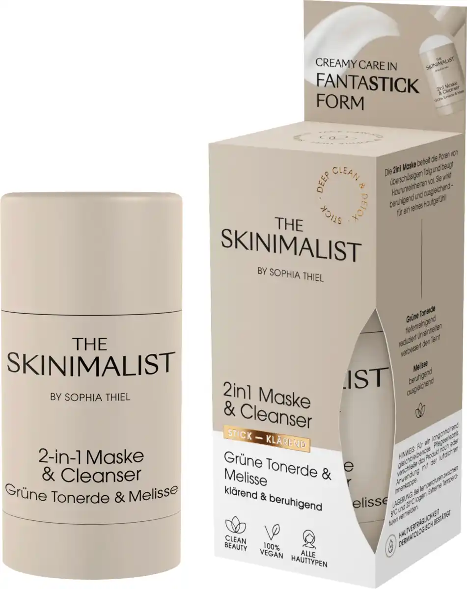 Bild 1 von The Skinimalist Gesichtsmaske & Cleanser 2in1 Stick klärend