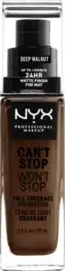 NYX PROFESSIONAL MAKEUP Foundation Can't Stop Won't Stop 24-Hour Deep Walnut 22.7