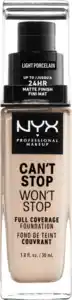 NYX PROFESSIONAL MAKEUP Foundation Can't Stop Won't Stop 24-Hour Light Porcelain 1.3