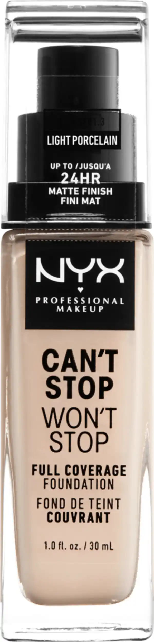 Bild 1 von NYX PROFESSIONAL MAKEUP Foundation Can't Stop Won't Stop 24-Hour Light Porcelain 1.3