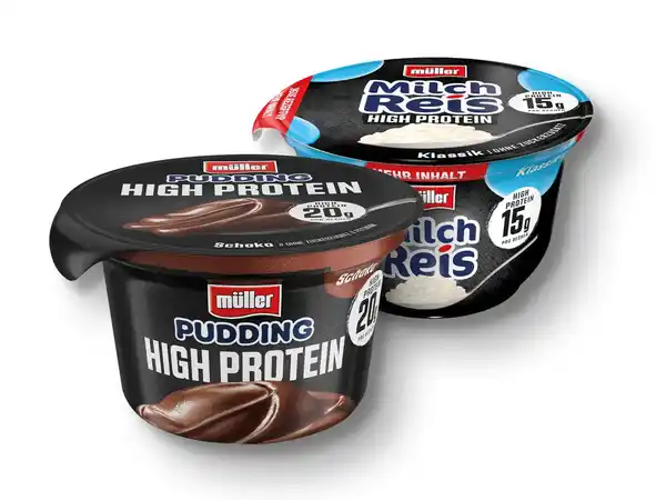 Bild 1 von Müller High Protein Pudding/Milchreis,  200 g