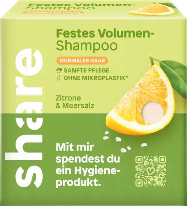 Bild 1 von share Festes Shampoo Zitrone & Meersalz