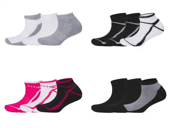 Bild 1 von CRIVIT Damen Sport-Sneakersocken, 3 Paar, hoher Bio-Baumwollanteil