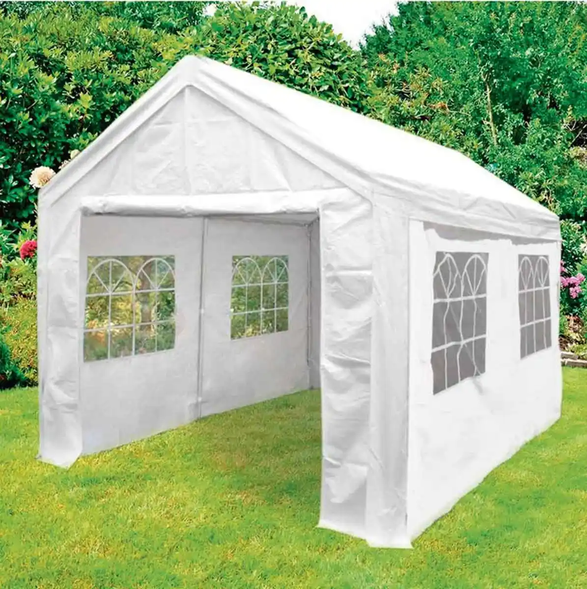 Bild 1 von B-Ware Universalzelt 3x6m weiß mit Seitenwänden