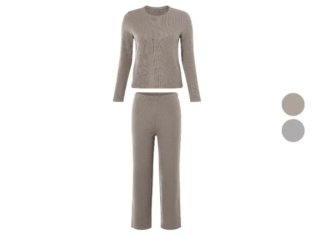 Bild 1 von esmara® Damen Pyjama, mit Waffelstruktur