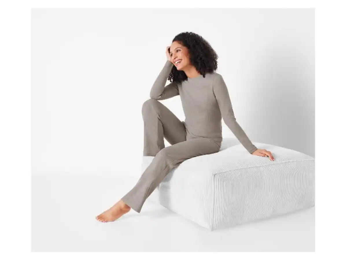 Bild 4 von esmara® Damen Pyjama, mit Waffelstruktur