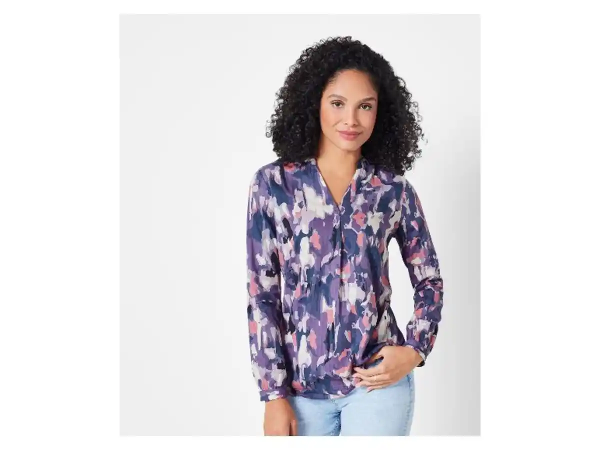 Bild 3 von esmara® Damen Bluse, mit abgerundetem Saum