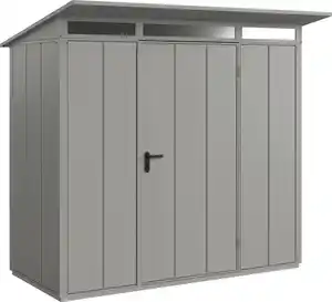 EcoStar Gerätehaus Elegant-P Typ 1 graualuminium 247,9 x 153 x 228,6 cm