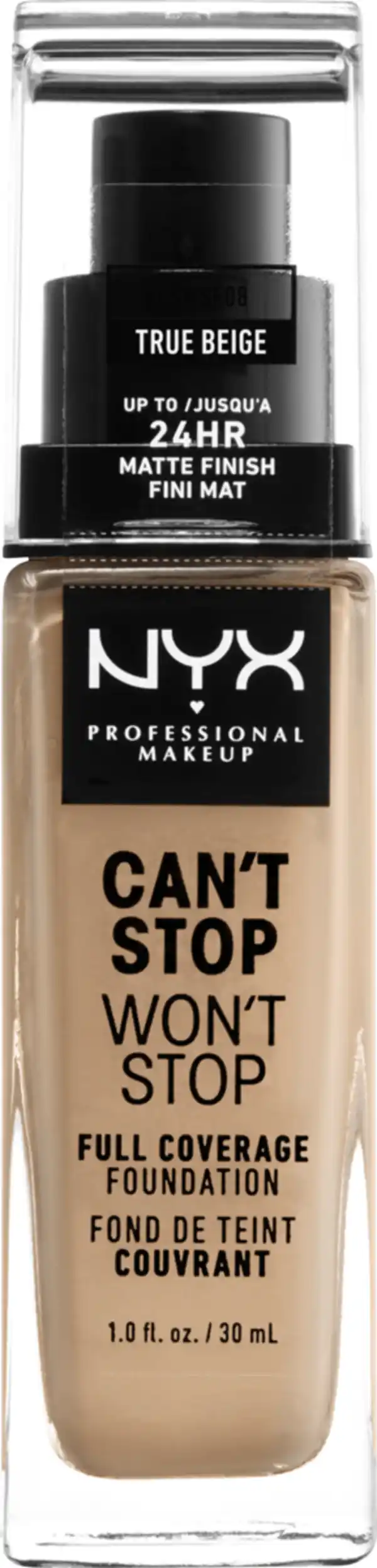 Bild 1 von NYX PROFESSIONAL MAKEUP Foundation Can't Stop Won't Stop 24-Hour True Beige 08