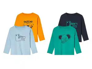 lupilu® Kinder Langarmshirts, 2 Stück, aus reiner Baumwolle