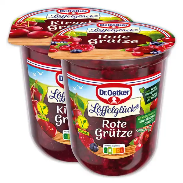 Bild 1 von Dr. Oetker Löffelglück Rote Grütze / Kirsch Grütze