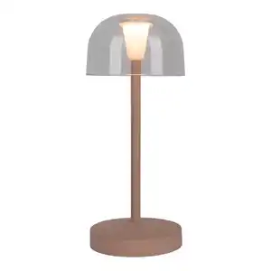 Light & More LED Akku-Tischleuchte Gomba beige dimmbar