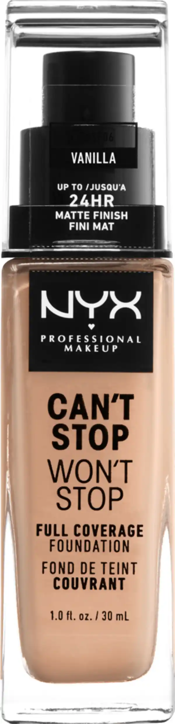 Bild 1 von NYX PROFESSIONAL MAKEUP  Foundation Can't Stop Won't Stop 24-Hour Vanilla 06