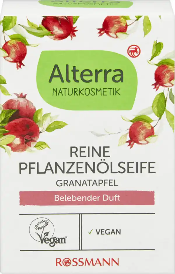 Bild 1 von Alterra NATURKOSMETIK Reine Pflanzenölseife Granatapfel, 100 g