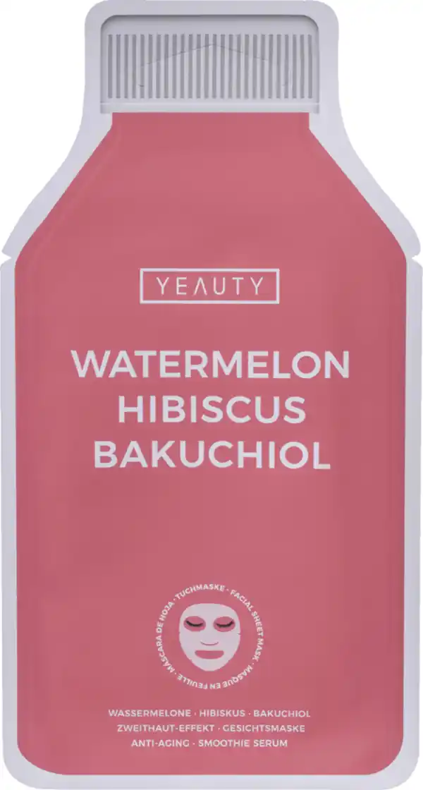 Bild 1 von YEAUTY Tuchmaske Watermelon-Hibiscus-Bakuchiol