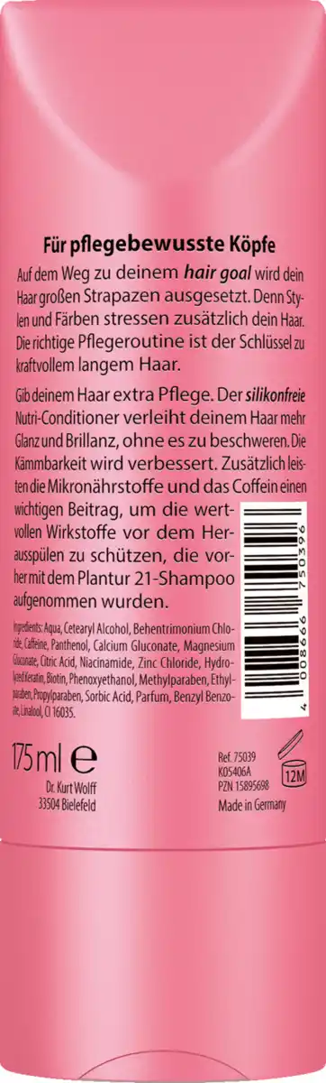 Bild 2 von Dr. Wolff Plantur 21 #langehaare Nutri Conditioner, 175 ml