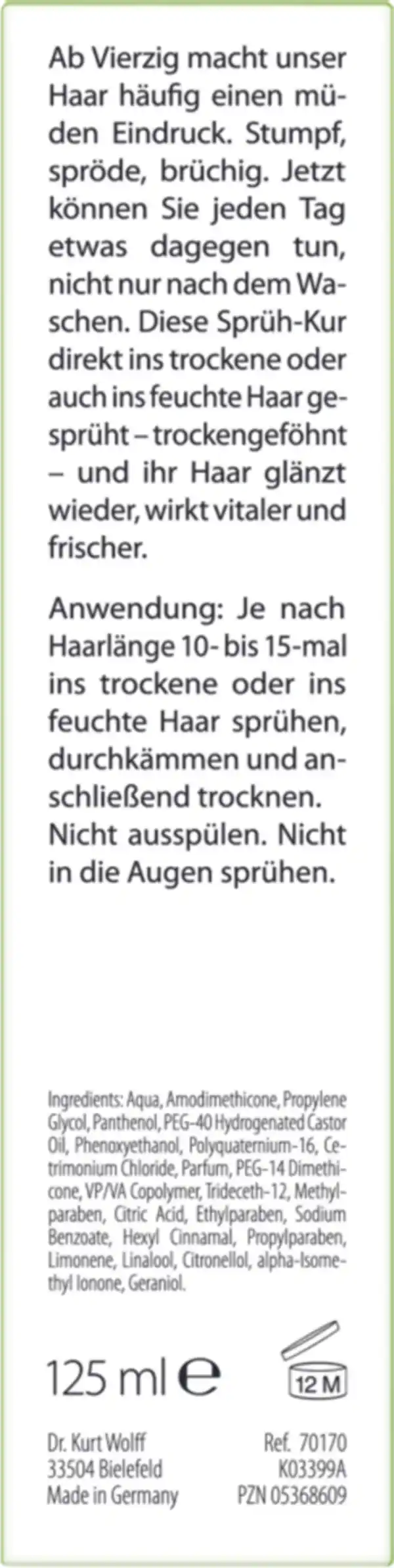 Bild 2 von Dr. Wolff Plantur 39 Die tägliche Sprüh-Kur, 125 ml