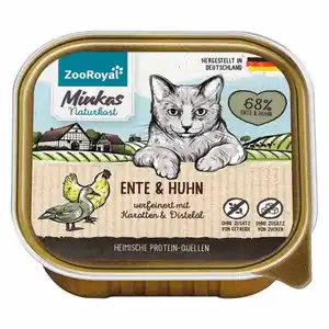 ZooRoyal Minkas Naturkost Ente und Huhn mit Karotten 100g