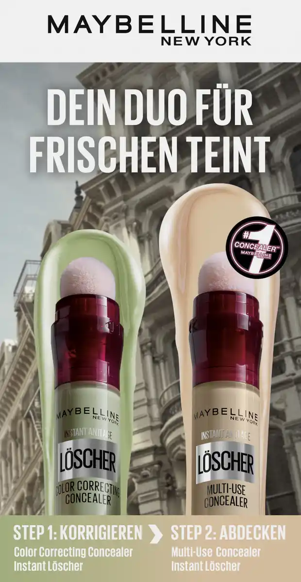 Bild 1 von Maybelline New York Set: Instant Anti-Age Effekt Löscher Concealer + Instant Anti-Age Löscher Color Corrector