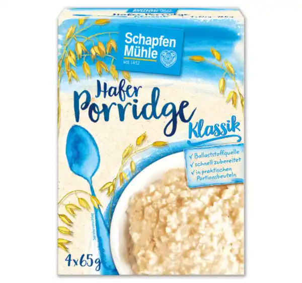 Bild 1 von SCHAPFEN MÜHLE Hafer Porridge*