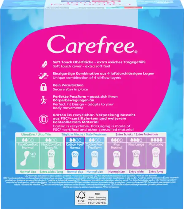 Bild 4 von Carefree Slipeinlagen Cotton Feel Normal Frischeduft