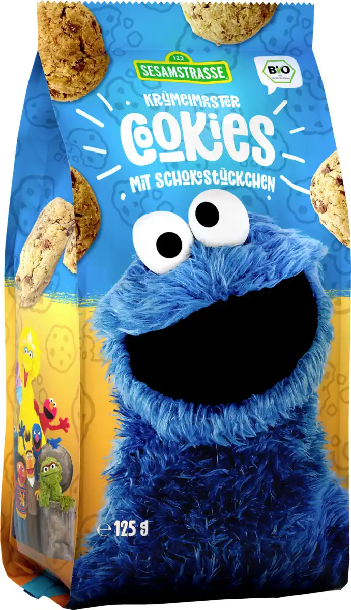 Bild 1 von Sesamstraße Bio Krümelmonster Cookies mit Schokostückchen, 125 g