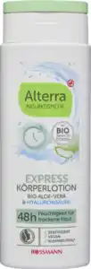 Alterra NATURKOSMETIK Körperlotion Express Bio-Aloe-Vera & Hyaluronsäure, 250 ml