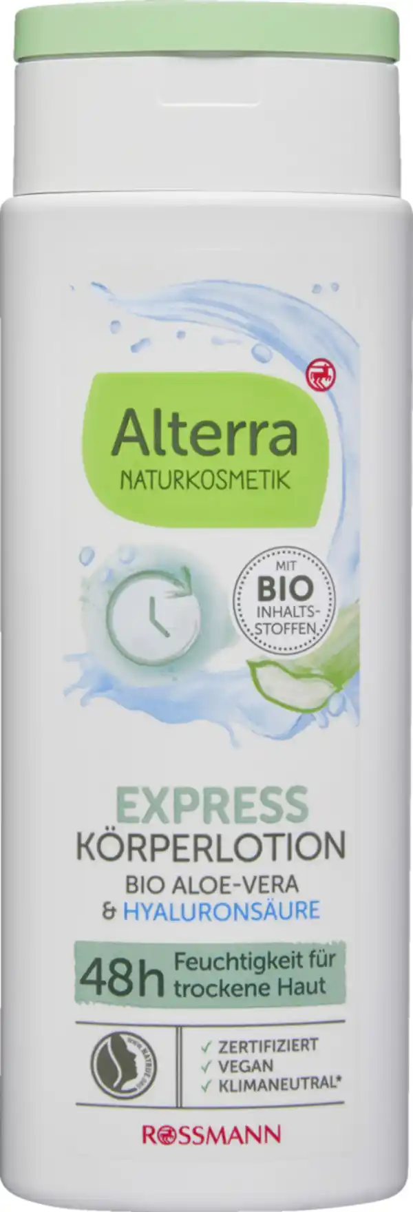 Bild 1 von Alterra NATURKOSMETIK Körperlotion Express Bio-Aloe-Vera & Hyaluronsäure, 250 ml