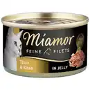 Bild 1 von Miamor Feine Filets in Jelly Thunfisch und Käse 100g Dose 24x100g