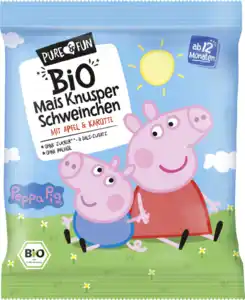 Pure&Fun Peppa Pig Bio Mais Knusper Schweinchen, 30 g