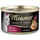 Bild 1 von Miamor Feine Filets in Jelly Huhn und Schinken 100g Dose 24x100g