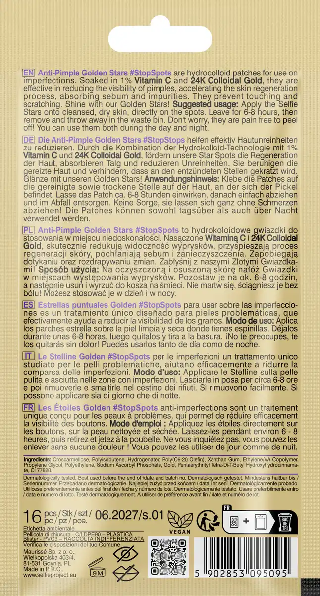 Bild 2 von Selfie Project Anti-Pickel Patches Golden Stars #StopSpots