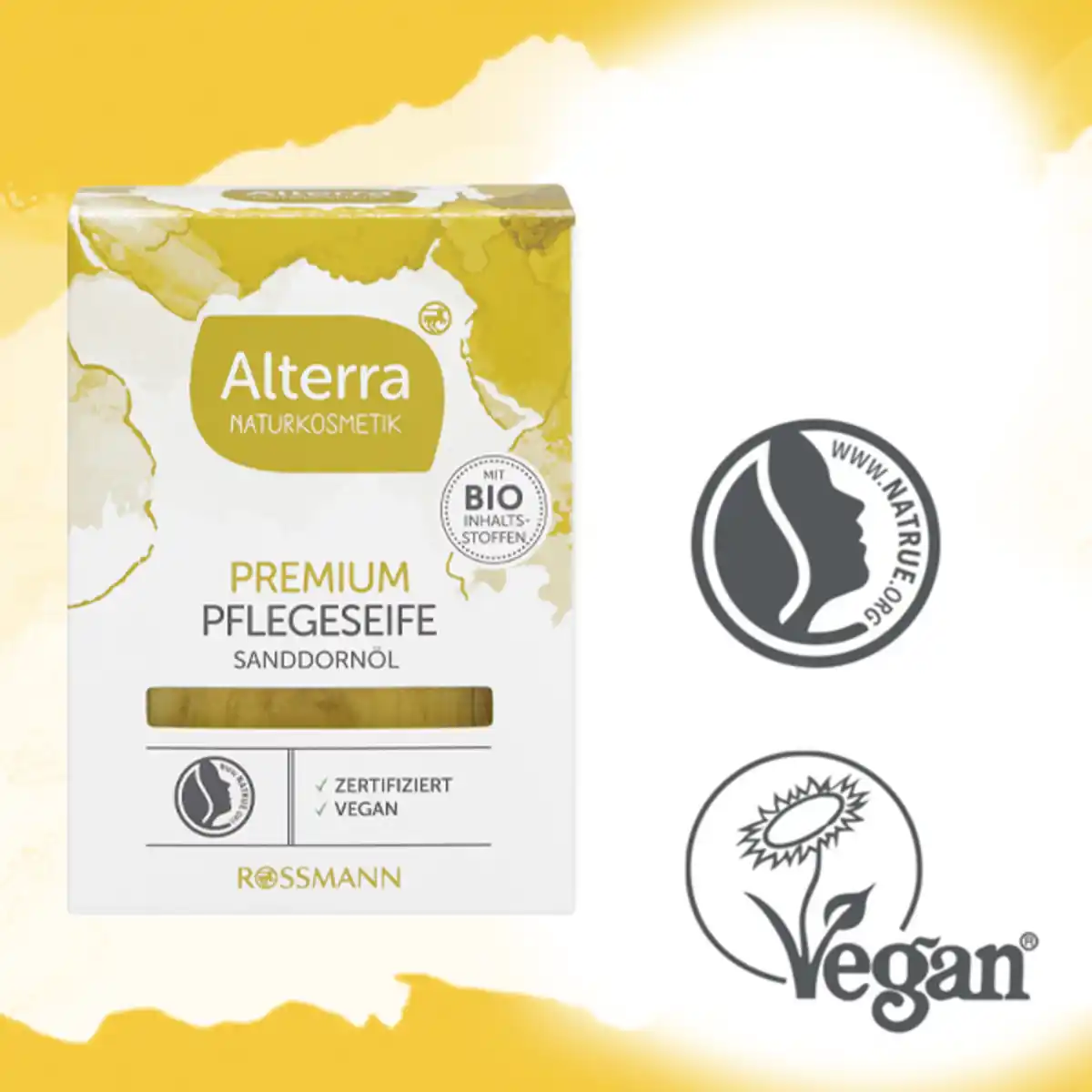 Bild 2 von Alterra NATURKOSMETIK Premium Pflegeseife Sanddornöl, 100 g