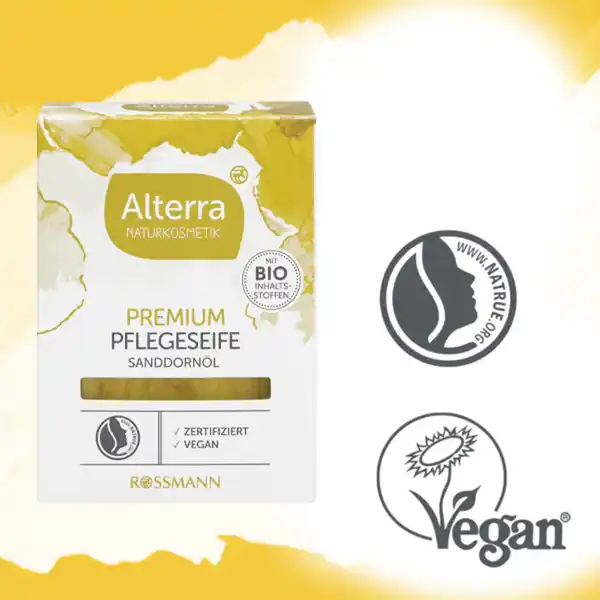Bild 2 von Alterra NATURKOSMETIK Premium Pflegeseife Sanddornöl, 100 g