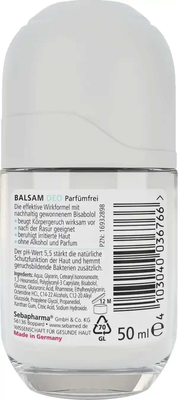 Bild 4 von sebamed Balsam Deo parfümfrei Roll-on, 50 ml