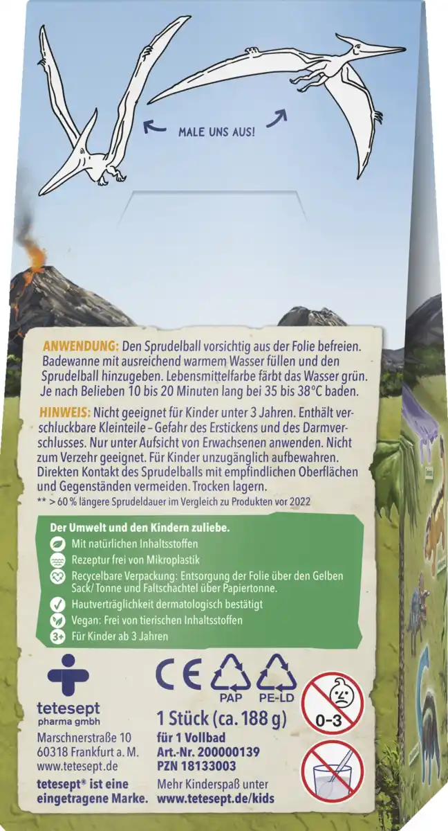 Bild 4 von tetesept Kinder Badespaß Kids Badeüberraschung Dino Abenteuer