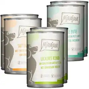 MjAMjAM Mixpaket I Huhn&Ente, Rind, Pute 6x400g