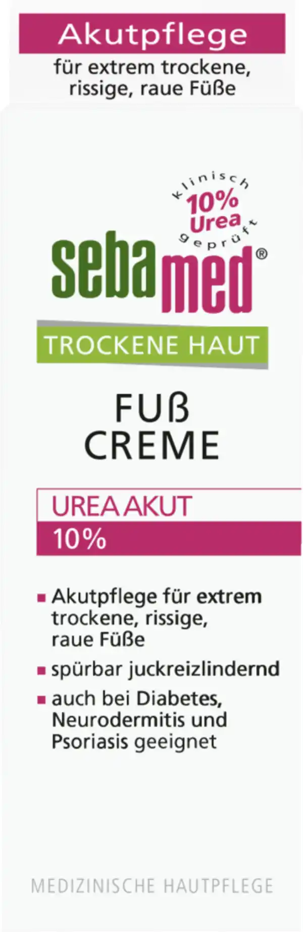 Bild 1 von sebamed Trockene Haut Fußcreme Urea Akut 10%, 100 ml